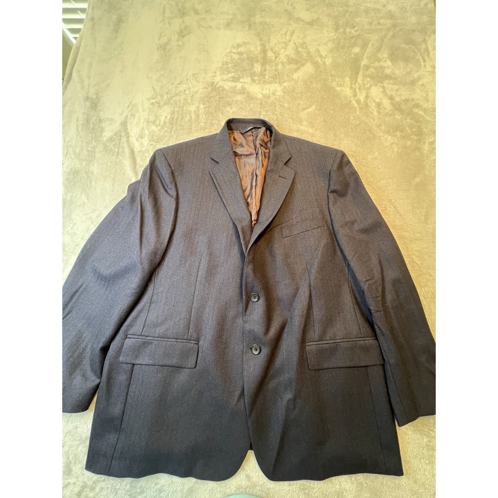 Brooks Brother 346 Mens Blazer 48R Gray 2 Button Wool Sports Coat